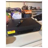 VHS player, reminder and light