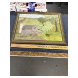 Signed art on board