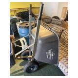 Contractor grade double wheel wheel barrow