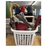 Laundry basket with contents
