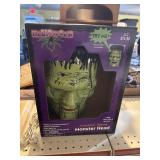 Animated talking monster head