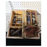 Wood box with contents