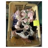 Basket full of kids scarfs,hats and gloves
