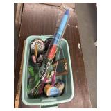 Fishing poles and misc