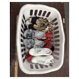 Basket with shoes