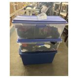 3 totes of clothing