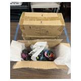 3 boxes of aquarium ornaments