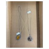 2 German silver necklaces