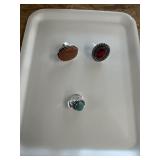 3- Sz 8 German silver rings