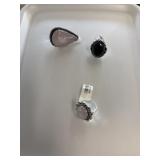 3- Sz 7 German silver ring s