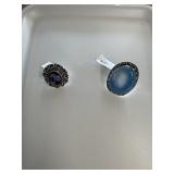 2- Sz 8 German silver rings