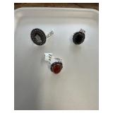 3-Sz 9 German silver rings
