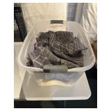 Tote with curtains