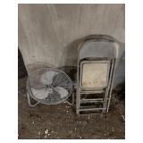 Chairs and fan