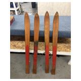 Wood skis