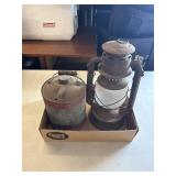 Lantern and oil can