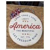 America the beautiful sign