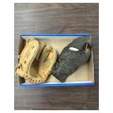Vintage baseball gloves