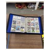 Binder with football cards