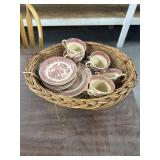 Basket with willow china
