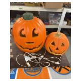 Lighted Halloween pumpkins