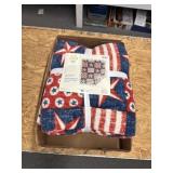 Patriotic throw blanket