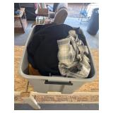 Tote with clothing