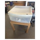 Side table and storage bin