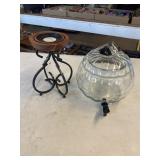 Candle holder and pumpkin cooler
