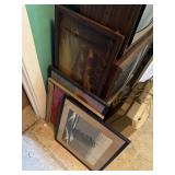 Large lot of framed prints
