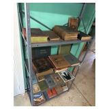 Antique books and shelf