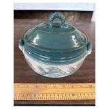 Signed pottery fish bowl