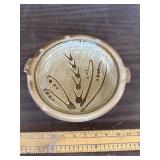 Signed pottery dish