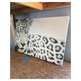 Leopard print on canvas