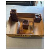 Pottery candle holder set