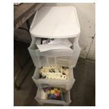 STORAGE BIN FULL OF MODELS AND MISC
