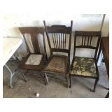LOT OF 3 ANTIQUE CHAIRS