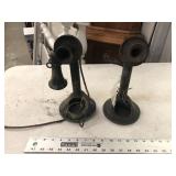 PAIR OF CANDLESTICK PHONES AS IS