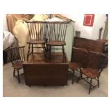 PENNSYLVANIA HOUSE TABLE,LEAF,COVER AND 5 CHAIRS