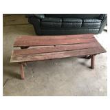 PAIR OF WOODEN BENCHES