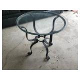 GLASS AND IRON END STAND