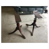UNIQUE GLASS AND WOOD TABLE