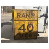 LARGE RAMP MPH SIGN