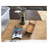 SLED,PITCHER AND PAINTED SLED