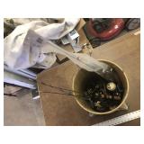 BUCKET FULL OF FISHING POLES