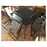 CARD TABLE AND CHAIRS