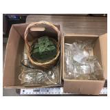GLASSWARE AND BASKET