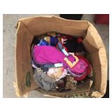 LARGE BOX OF DOLLS AND PLUSH