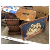STOOL, CLOCK AND SPOON HOLDER