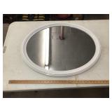 OVAL WHITE WALL MIRROR